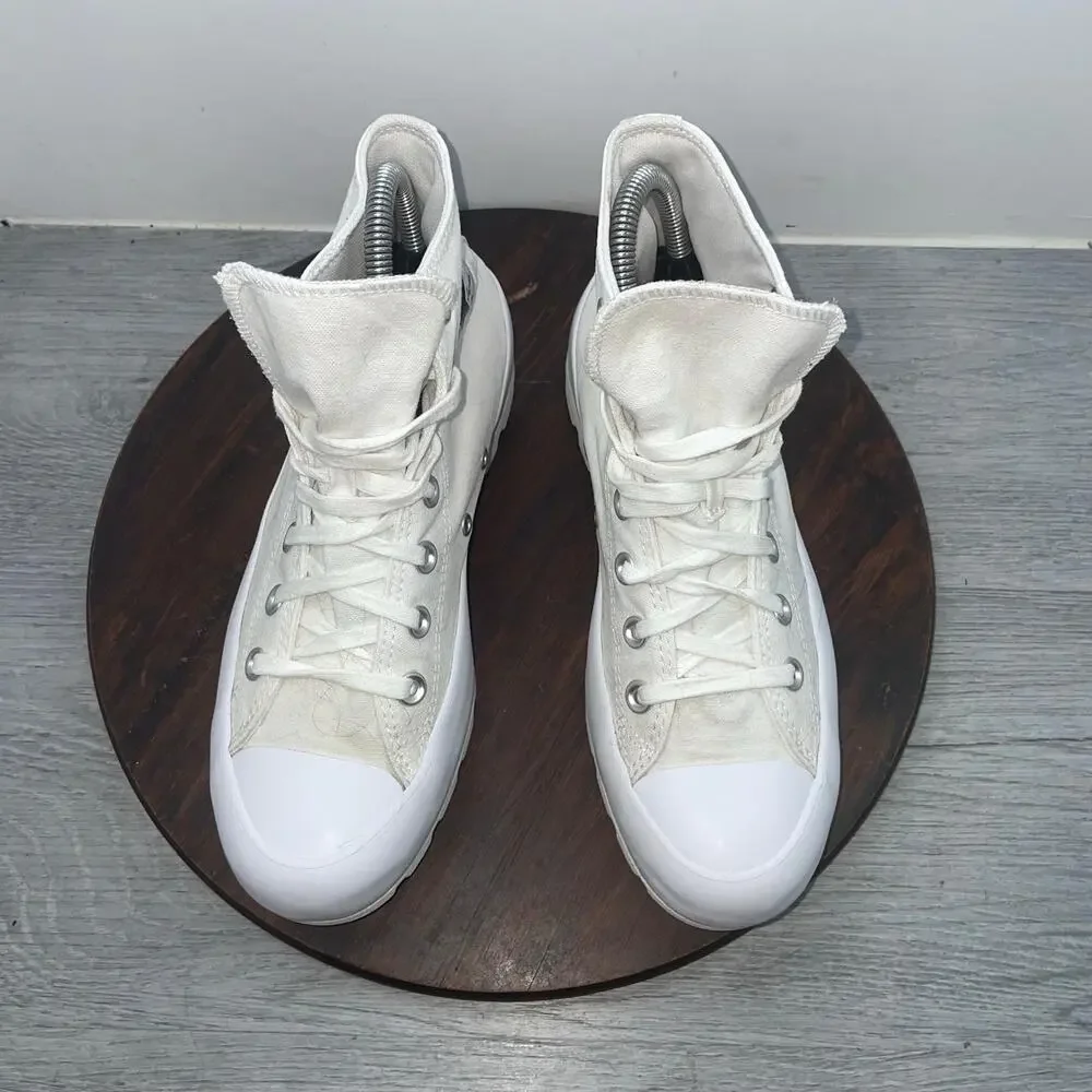 Converse CT All Star Lugged Shoes Womens 7.5 White High-Top Sneakers 565902C